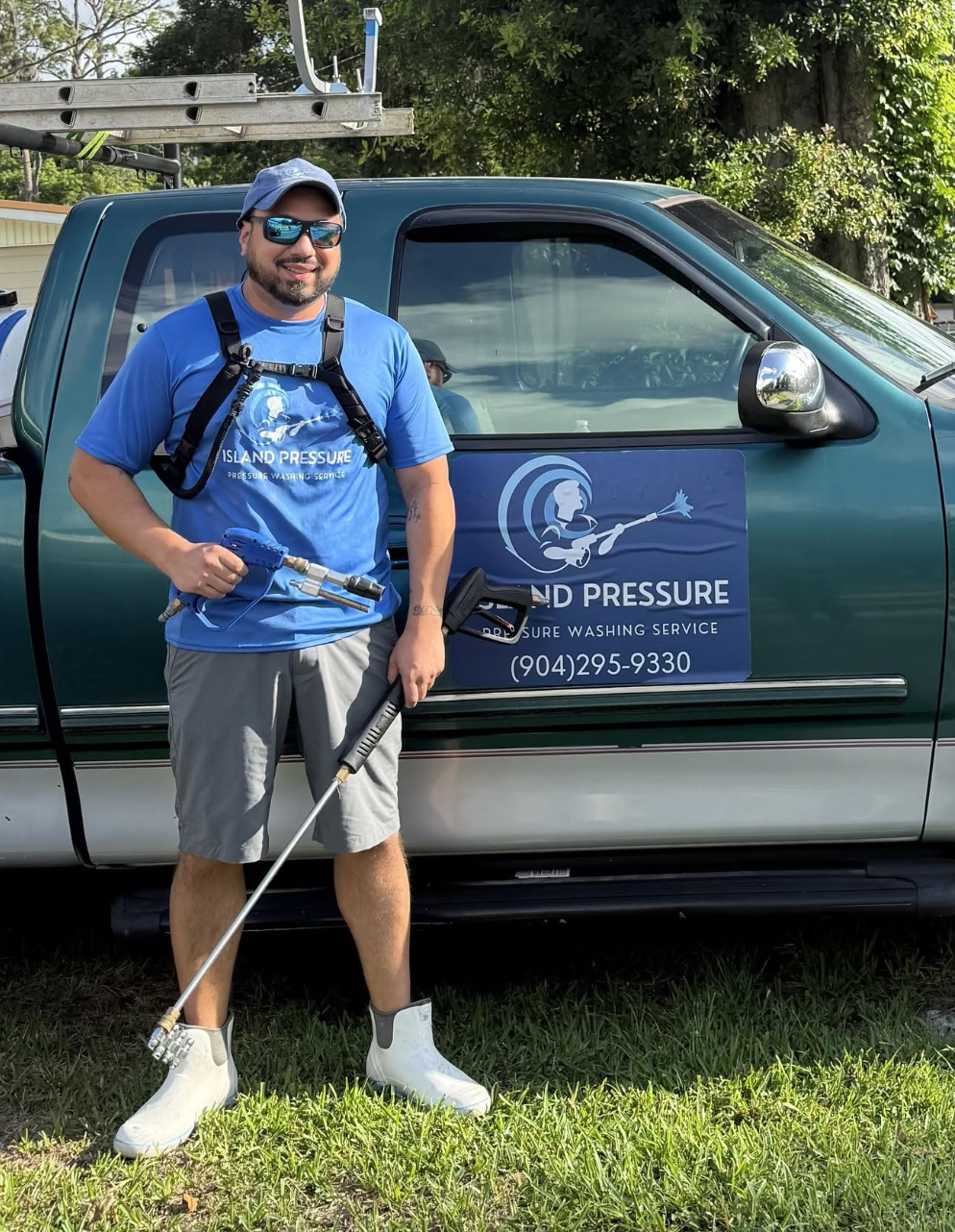 Kevin Atehortua, owner of Island Pressure 904 pressure washing company in St. Augustine Florida